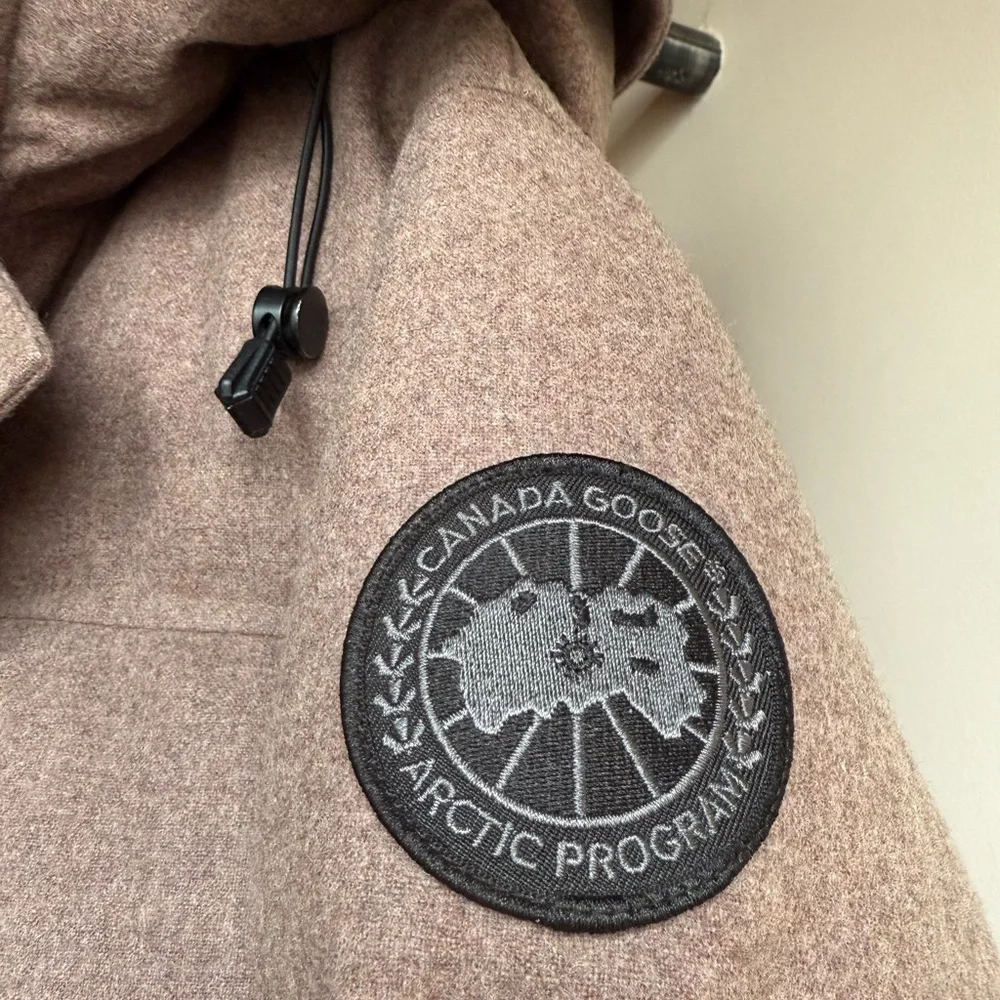NWOT Canada Goose MacMillan Parka Wool Coat in Quicksand Melange Men's Sz L RARE - Picture 4 of 16